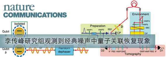 李传峰研究组观测到经典噪声中量子关联恢复现象