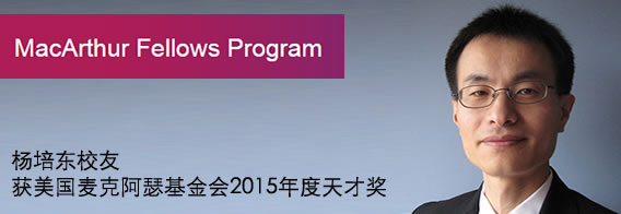 杨培东校友获美国麦克阿瑟基金会2015年度天才奖