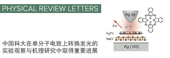 中国科大在单分子电致上转换发光的实验观察与机理研究中取得重要进展